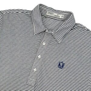 Criquet Mens Size XL Polo Shirt Short Sleeve Striped Pima Cotton Golf Preppy